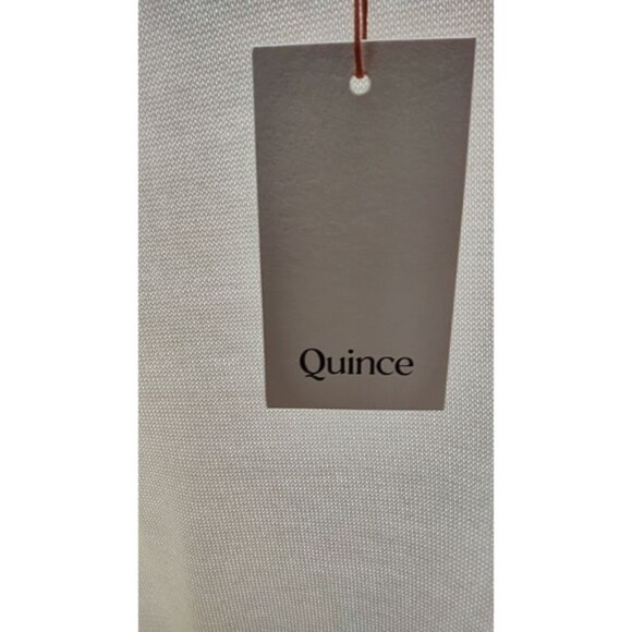 Quince NWT Women 100% Organic Cotton Knit Blazer Ivory/White Medium - Picture 5 of 5